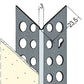 PROTEKTOR Eckputzprofil Aluminium für Trockenbau 2500 mm x 23,5 mm x 23,5 mm