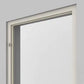 Window with a gray frame on a white background