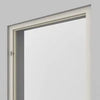 Window with a gray frame on a white background
