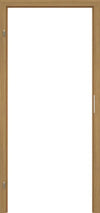 A light oak wood interior door with a white center panel, shown from a front-facing perspective against a white background.