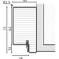 Technical dimension drawing of a window or wall seal profile, showing measurements such as 75, 62, 13, 24, 45, and R2,5 on a white background.