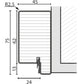 Technical dimension drawing of a window or wall seal profile, showing side and bottom measurements including 75, 62, 13, 24, 45, and R2,5.