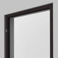 Black-framed glass door on a gray background