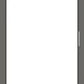 White door with gray frame on a white background