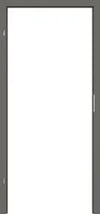 White door with gray frame on a white background