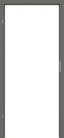 White door with gray frame on a white background