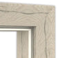 Close-up of a wooden frame with a light brown finish