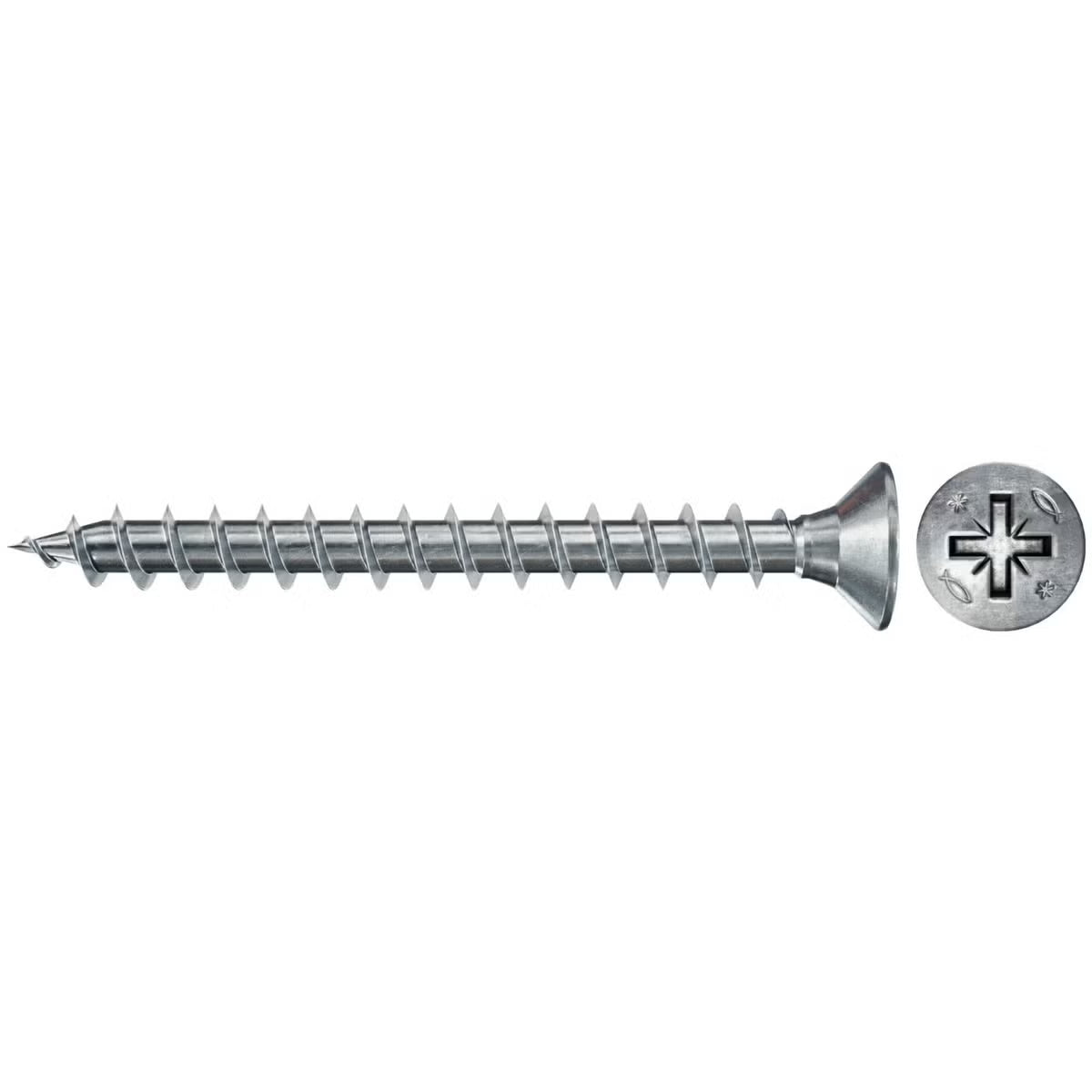 Fischer 100x Power-Fast II FPF II CZF 3 x 30 mm BC Senkkopf mit Kreuzschlitz PZ1 Vollgewinde galvanisch verzinkt blau passiviert - 670036