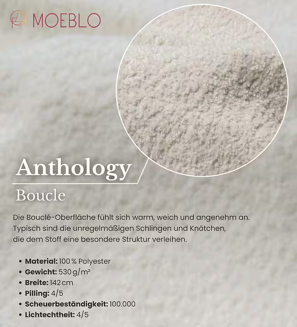 Polsterbett aus Bouclé Bett 06