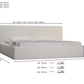 Polsterbett aus Bouclé Bett 06