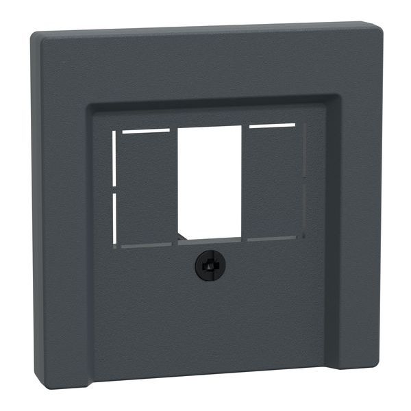 Merten Zentralplatte 297914 für TAE/Audio/USB anthrazit