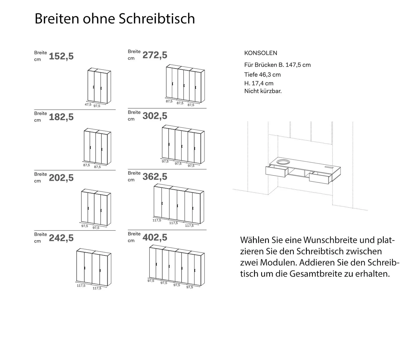 Novamobili Vico Kleiderschrank mit Schreibtisch