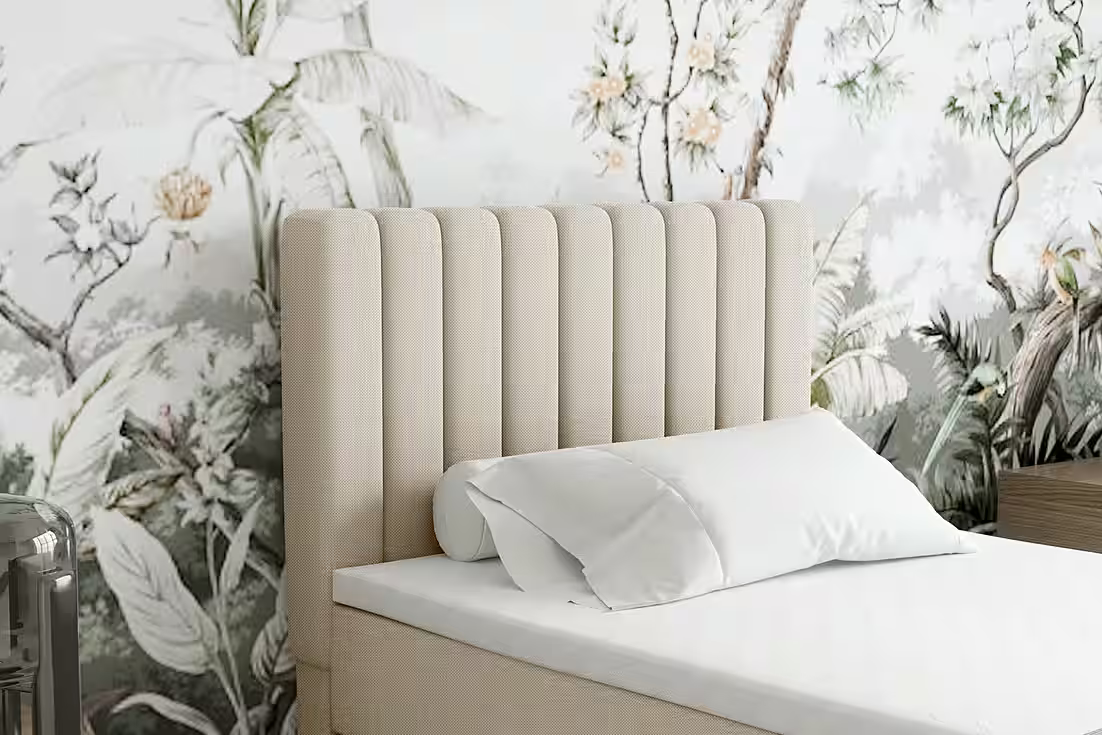 Boxbett EVEREST – Komfortables Einzelbett - Kopfteil, Bettkasten, Topper