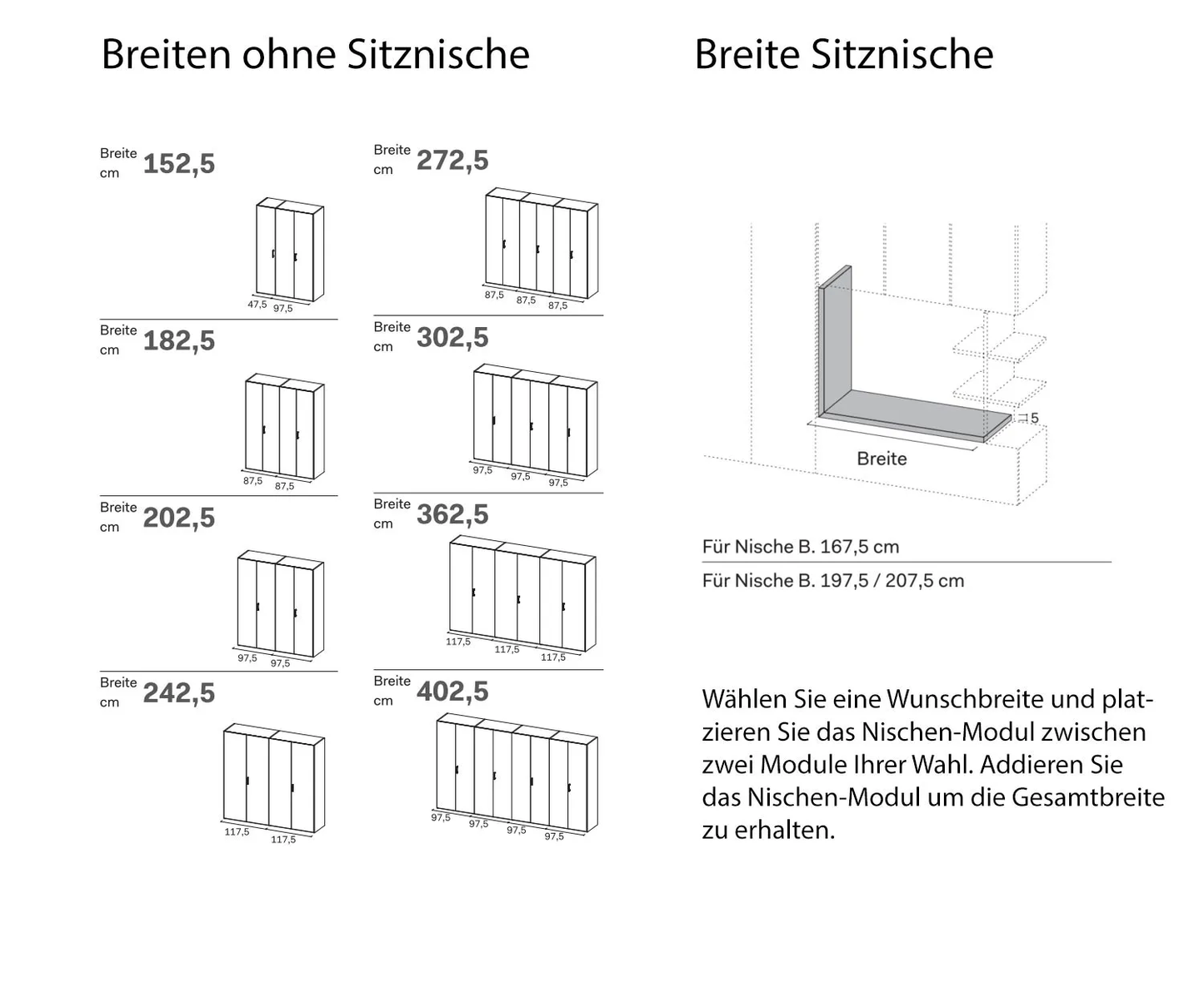 Novamobili Gola Kleiderschrank mit Sitzbank