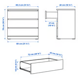 Malm Kommode 80x78cm