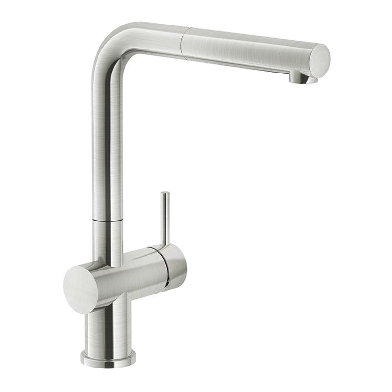 Wasserhahn / Mischbatterie CARLO NOBILI Live, Hochdruck, Edelstahl, Luftsprudler 24 mm, herausziehbar