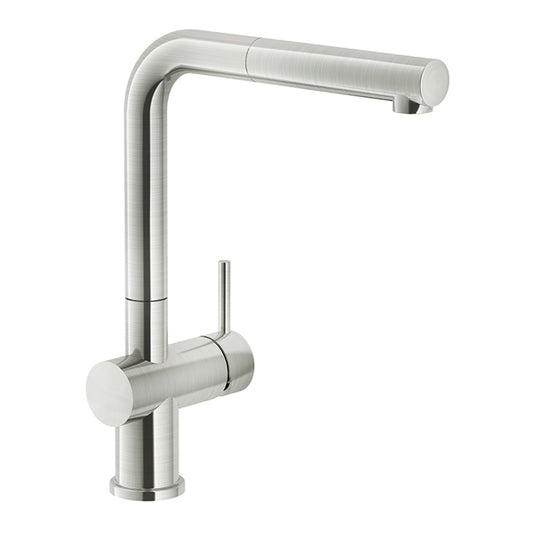 Wasserhahn / Mischbatterie CARLO NOBILI Live, Hochdruck, Edelstahl, Luftsprudler 24 mm, herausziehbar