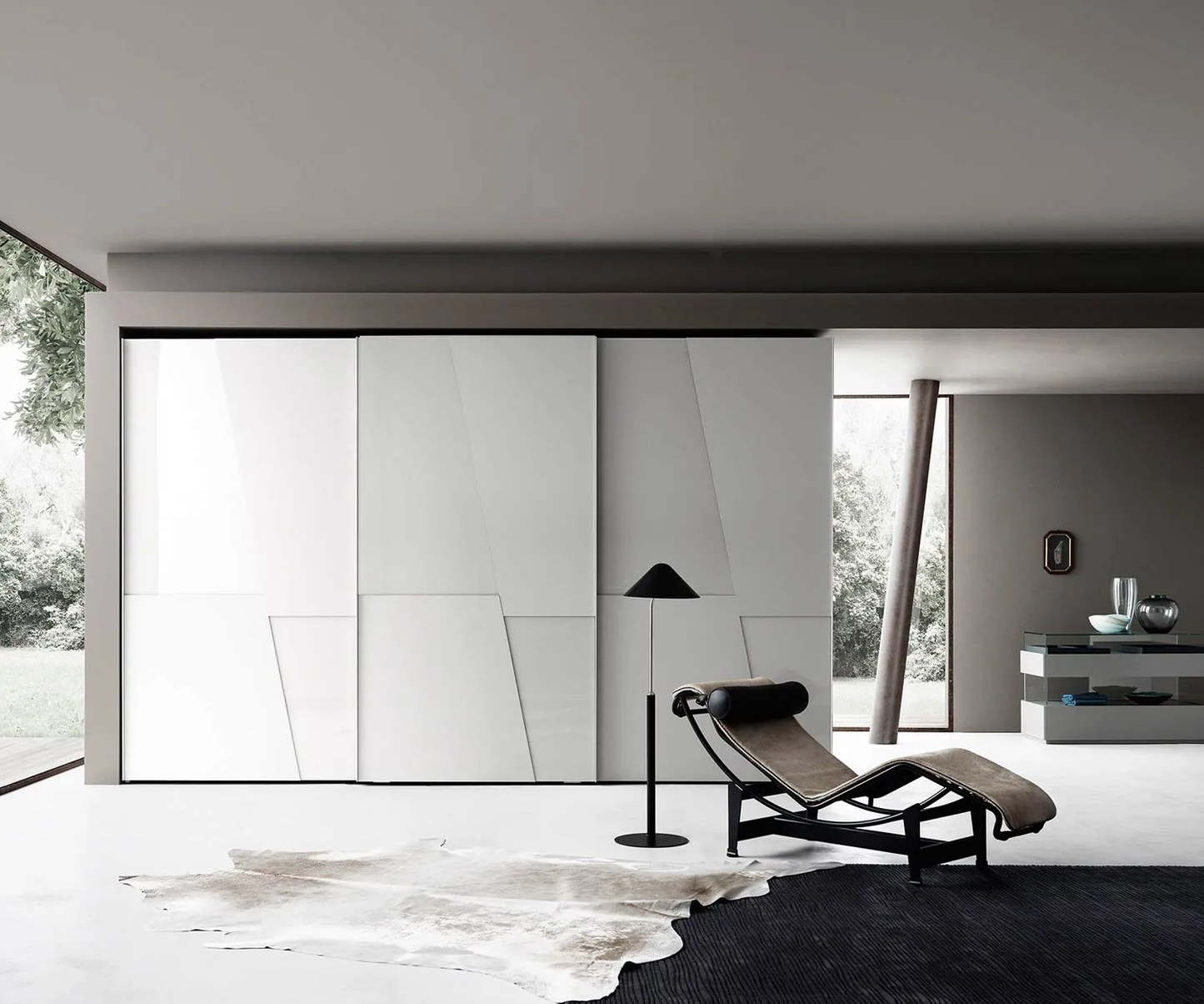 Livitalia Kleiderschrank Diagonal Schiebetüren