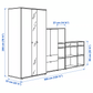 Vihals Kleiderschrank 305x57x200cm