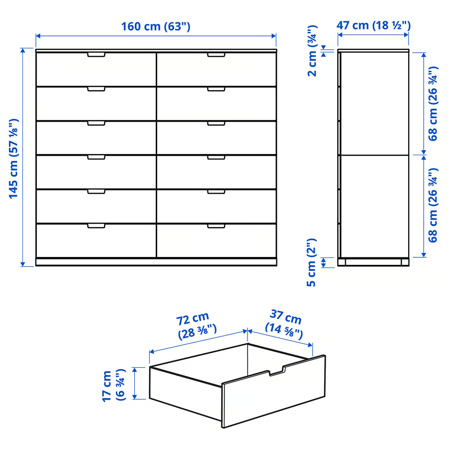 Nordli Kommode 160x145cm