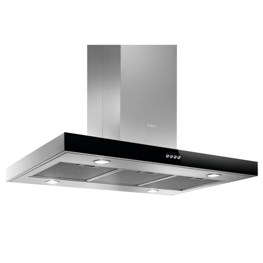 Dunstabzugshaube / Inselhaube Elica JOYE ISLAND PRF0113159C, 90 cm, Edelstahl/Schwarzglas