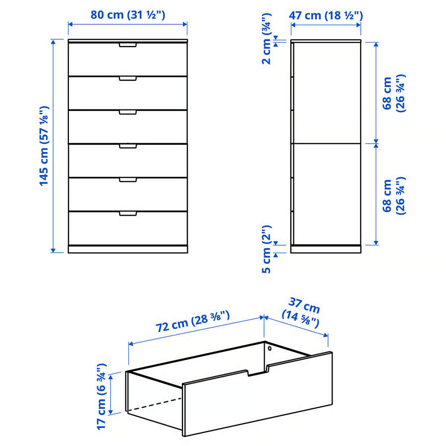 Nordli Kommode 80x145cm