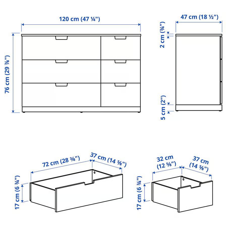 Nordli Kommode 120x76cm
