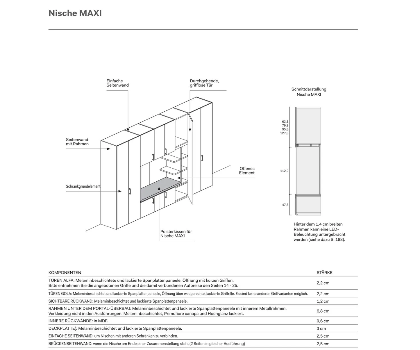 Novamobili Gola Kleiderschrank mit Sitzbank