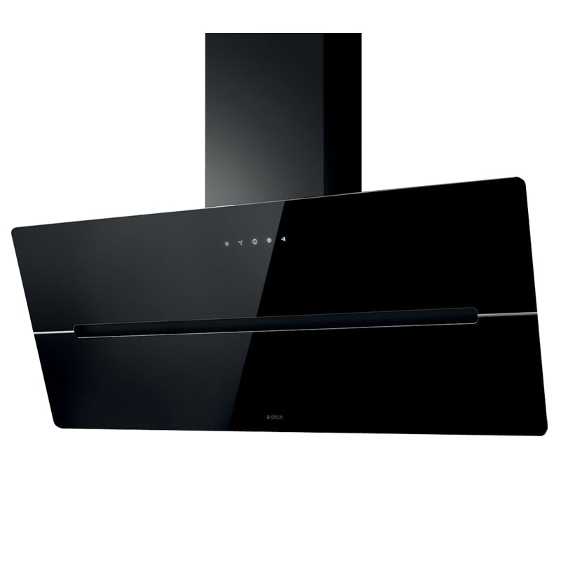DUNSTABZUGSHAUBE / KOPFFREIHAUBE ELICA WISE BL/A90, 90 CM, GLAS SCHWARZ, MIT TOUCH-CONTROL, 4 STUFEN