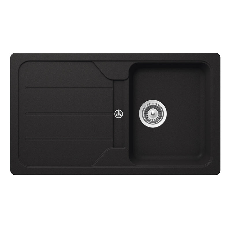 Spülbecken / Einbauspüle Schock Formhaus D-100, CRISTALITE® Onyx, schwarz, 86 cm