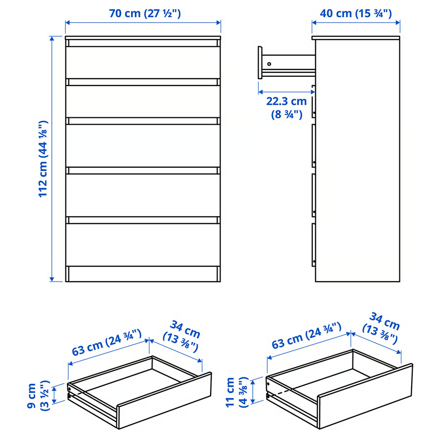 Kullen Kommode 70x112cm