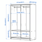 Kleppstad Kleiderschrank 117x176cm