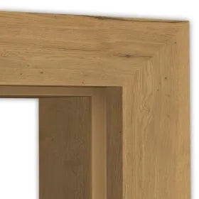 Close-up of a wooden frame corner