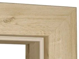 Wooden picture frame with a light finish