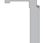 Technical drawing of a metal profile with dimensions indicated