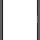 White door with black frame on a white background