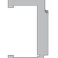 A technical profile diagram of a C-shaped channel section with a dimension label of 60 mm at the top, shown in gray on a white background.