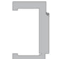Technical profile diagram of a C-shaped channel or clip shown in gray on a white background, with a dimension label reading 60 mm above.