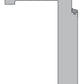 Metal profile with dimensions indicated on a white background
