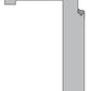 Metal profile with dimensions indicated on a white background