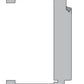 Metal profile with dimensions indicated on a white background