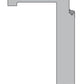A gray technical cross-section diagram of a C-shaped profile or channel, with a dimension label reading 60 mm at the top.