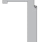 Metal profile with dimensions indicated on a white background