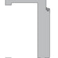 Metal profile with dimensions indicated on a white background