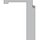 Metal profile with dimensions labeled on a white background