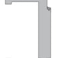 Metal profile with dimensions indicated on a white background