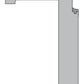 Metal profile with dimensions indicated on a white background