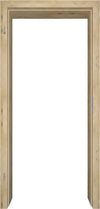 Wooden door frame on a white background
