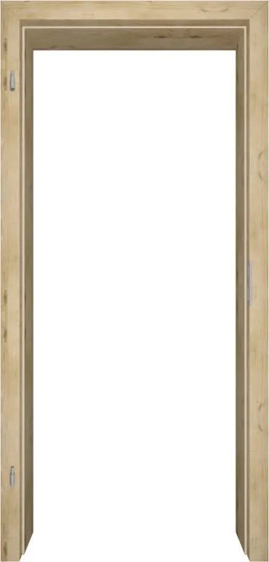 Wooden door frame on a white background