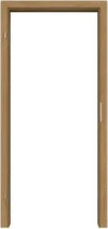 Wooden door with a white background